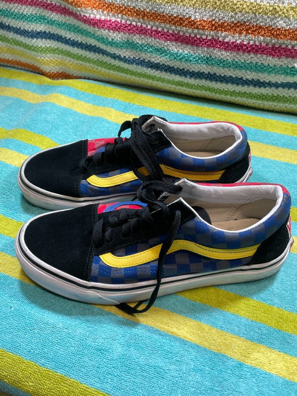 Vans Old Skool OTW Rally Sneakers Shoes Mens Size 7 Checkered Multi Suede